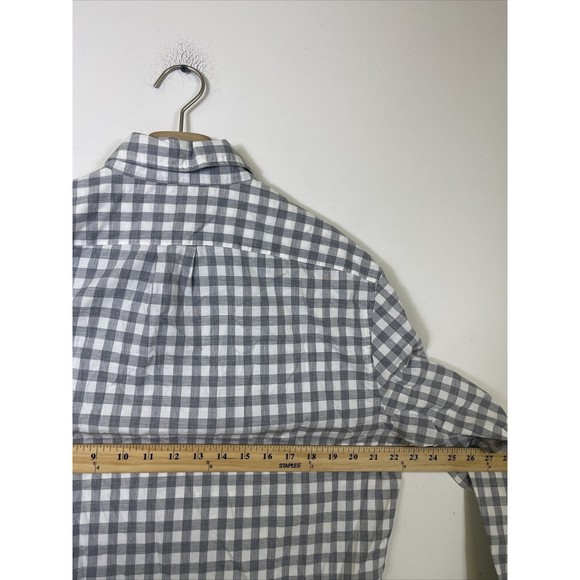J Crew Men’s Shirt Secret Wash Gingham Button Down Long Sleeve M Classic Fit - Picture 5 of 6